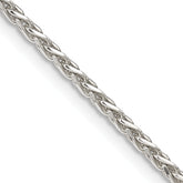 Sterling Silver 2mm Diamond-cut Spiga Chain